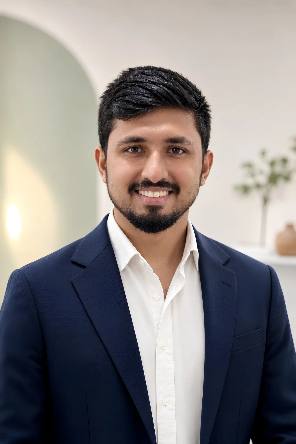 Raiyan Rashid Prodhan wearing a navy blazer